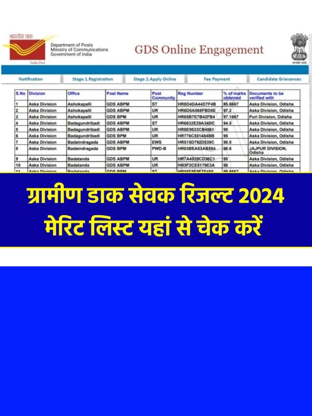 GDS Result Date 2024: इस दिन जारी हो सकता है जीडीएस का रिजल्ट